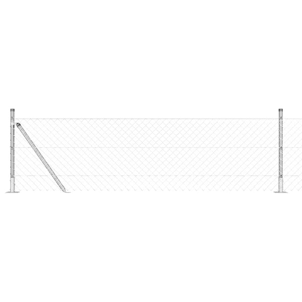 Ketjuaidalla betoni perusteella 10 x 0,4 m Galvanoitu teräs