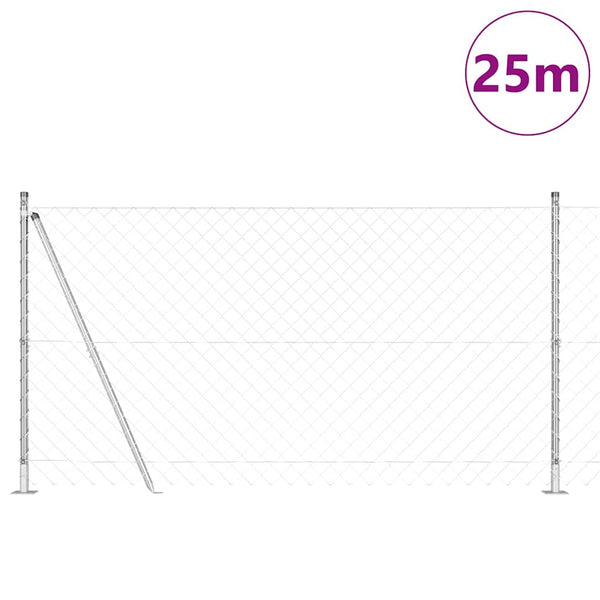 Ketjuaidalla betoni perusteella 25 x 1,2 m Galvanoitu teräs