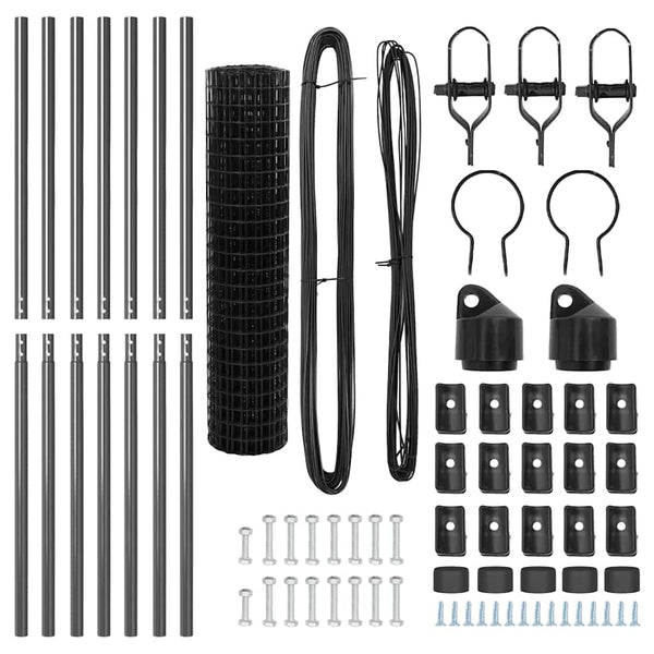 Euro-aidan maaperäkiinnitys 10 x 1,2 m PVC-pinnoitettu teräs