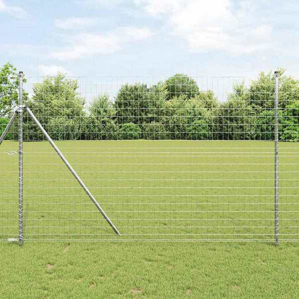 Euro-aidan maaperäkiinnitys 10 x 1,6 m Galvanoitu teräs Hopea