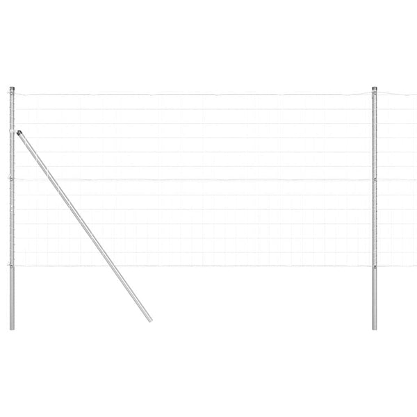 Euro-aidan maaperäkiinnitys 10 x 1,4 m Galvanoitu teräs Hopea