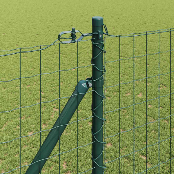 Euroaita Piikeillä 10 x 1,5 m PVC-pinnoitettu teräs Vihreä