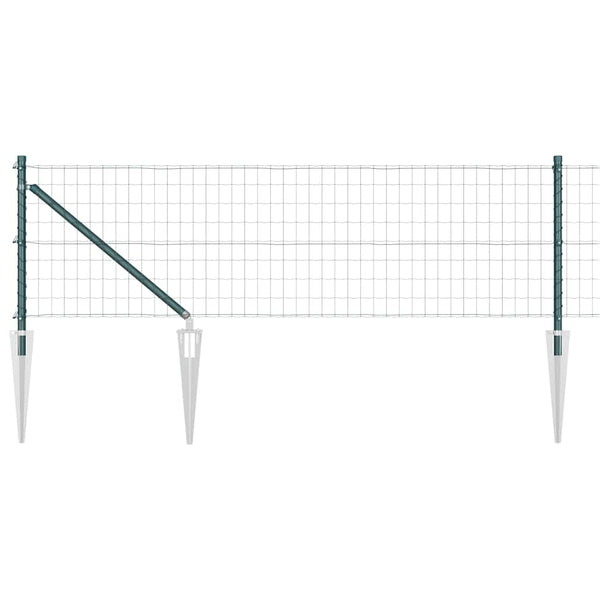 Euroaita Piikeillä 10 x 0,6 m PVC-pinnoitettu teräs Vihreä