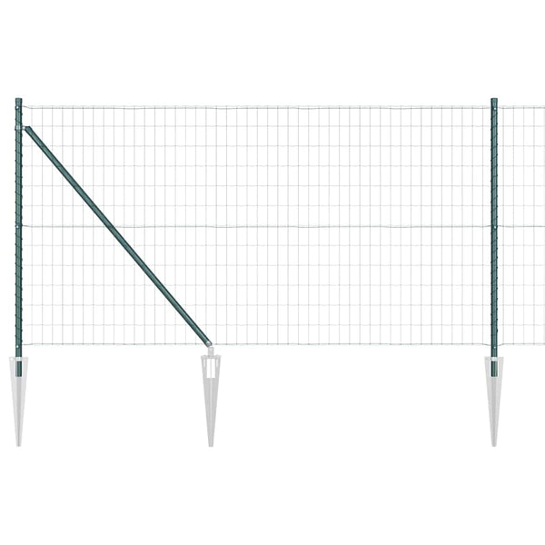 Euroaita Piikeillä 10 x 1 m PVC-pinnoitettu teräs Vihreä Verkko