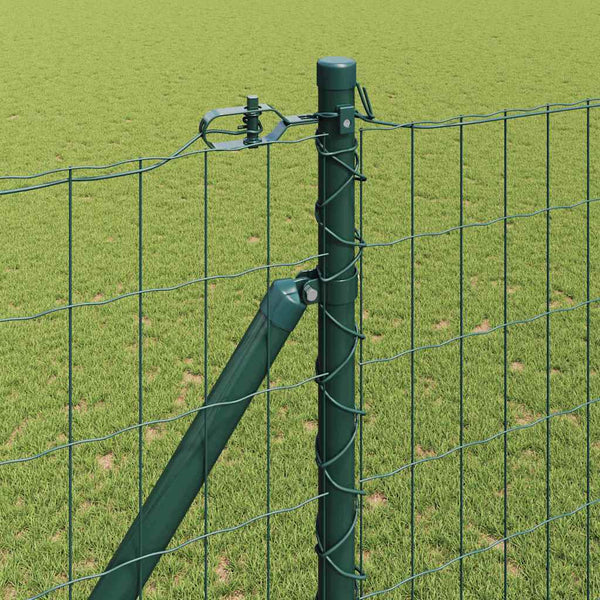 Euroaita Piikeillä 10 x 1,5 m PVC-pinnoitettu teräs Vihreä
