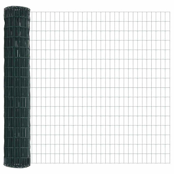 Euroaita Piikeillä 10 x 1,5 m PVC-pinnoitettu teräs Vihreä