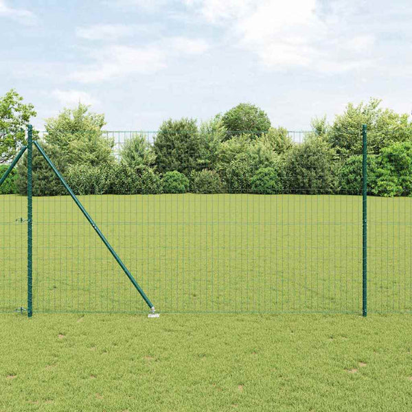 Euroaita Piikeillä 10 x 1,6 m PVC-pinnoitettu teräs Vihreä