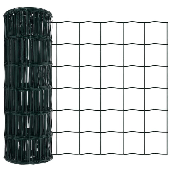 Euroaita Piikeillä 10 x 0,8 m PVC-pinnoitettu teräs Vihreä
