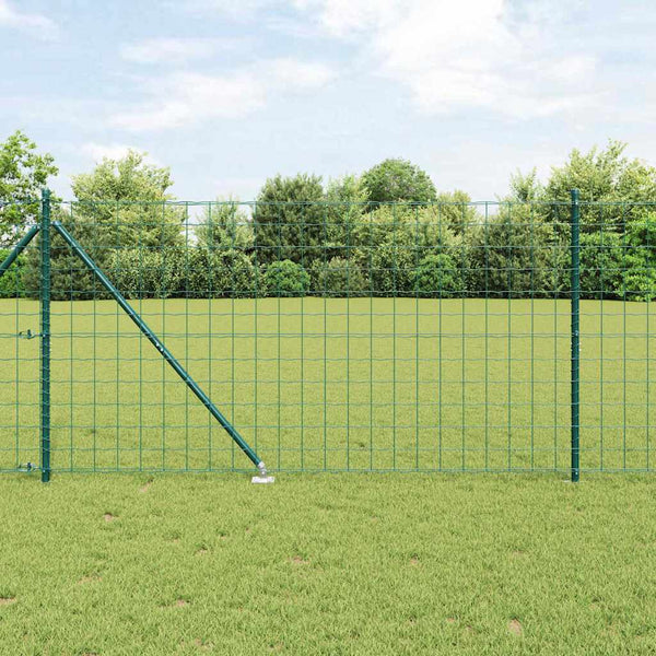 Euroaita Piikeillä 10 x 1,4 m PVC-pinnoitettu teräs Vihreä
