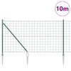 Euroaita Piikeillä 10 x 1,4 m PVC-pinnoitettu teräs Vihreä