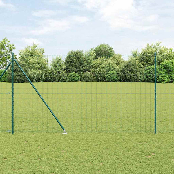 Euroaita Piikeillä 10 x 1,5 m PVC-pinnoitettu teräs Vihreä