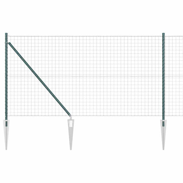 Euroaita Piikeillä 25 x 1,2 m PVC-pinnoitettu teräs Vihreä
