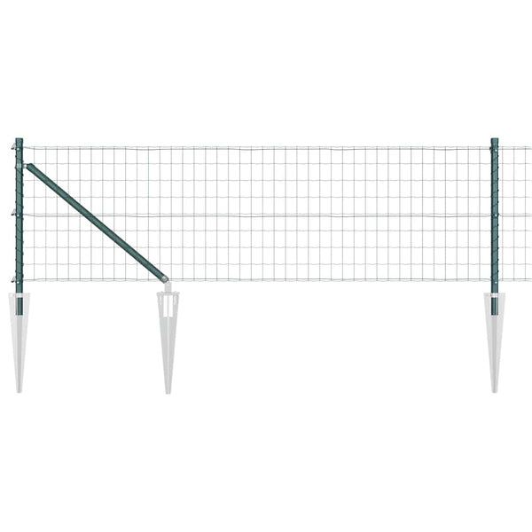 Euroaita Piikeillä 25 x 0,8 m PVC-pinnoitettu teräs Vihreä