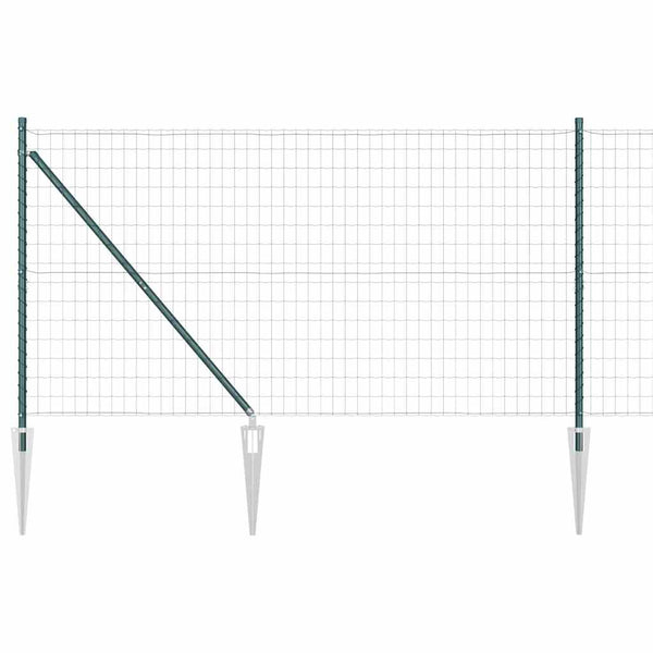 Euroaita Piikeillä 25 x 1,2 m PVC-pinnoitettu teräs Vihreä