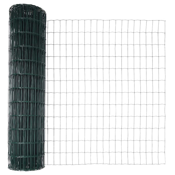 Euroaita Piikeillä 25 x 1 m PVC-pinnoitettu teräs Vihreä Verkko