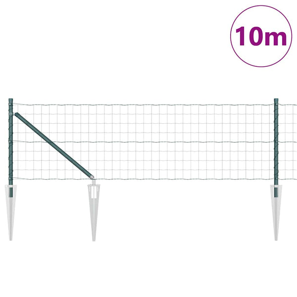 Euroaita Piikeillä 10 x 0,4 m PVC-pinnoitettu teräs Vihreä