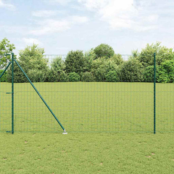 Euroaita Piikeillä 10 x 1,5 m PVC-pinnoitettu teräs Vihreä