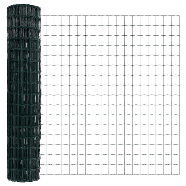 Euroaita Piikeillä 10 x 1,5 m PVC-pinnoitettu teräs Vihreä