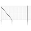 Euroaita Piikeillä 10 x 1,4 m PVC-pinnoitettu teräs Harmaa