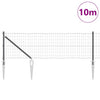 Euroaita Piikeillä 10 x 0,6 m PVC-pinnoitettu teräs Harmaa