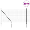 Euroaita Piikeillä 10 x 1,4 m PVC-pinnoitettu teräs Harmaa
