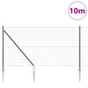 Euroaita Piikeillä 10 x 1,2 m PVC-pinnoitettu teräs Harmaa