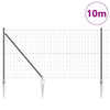 Euroaita Piikeillä 10 x 1,2 m PVC-pinnoitettu teräs Harmaa