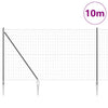 Euroaita Piikeillä 10 x 1,5 m PVC-pinnoitettu teräs Harmaa