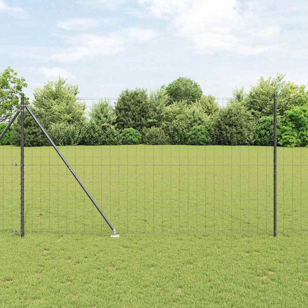 Euroaita Piikeillä 10 x 1,5 m PVC-pinnoitettu teräs Harmaa