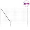 Euroaita Piikeillä 10 x 1,6 m PVC-pinnoitettu teräs Harmaa