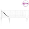 Euroaita Piikeillä 25 x 0,4 m PVC-pinnoitettu teräs Harmaa