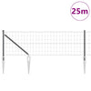 Euroaita Piikeillä 25 x 0,6 m PVC-pinnoitettu teräs Harmaa