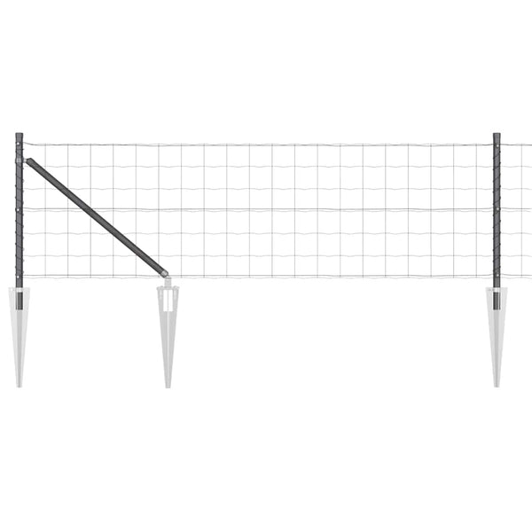 Euroaita Piikeillä 25 x 0,6 m PVC-pinnoitettu teräs Harmaa