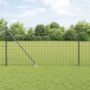 Euroaita Piikeillä 25 x 1 m PVC-pinnoitettu teräs Harmaa Verkko