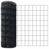 Euroaita Piikeillä 25 x 1 m PVC-pinnoitettu teräs Harmaa Verkko