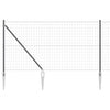 Euroaita Piikeillä 25 x 1,2 m PVC-pinnoitettu teräs Harmaa