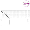 Euroaita Piikeillä 50 x 0,6 m PVC-pinnoitettu teräs Harmaa