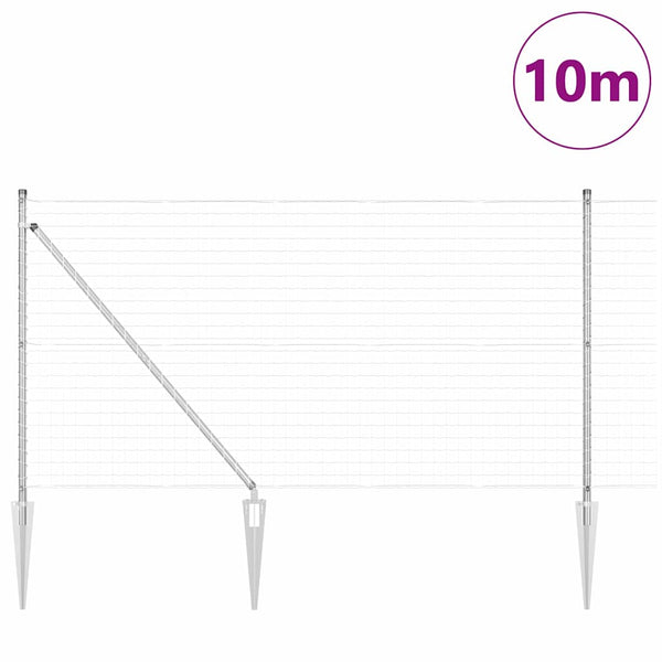 Ulkoilma-Euroaita piikkien kanssa 10 x 1 m Galvanoitu teräs