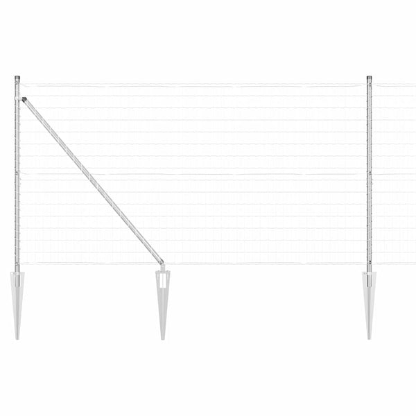 Ulkoilma-Euroaita piikkien kanssa 10 x 1,4 m Galvanoitu teräs