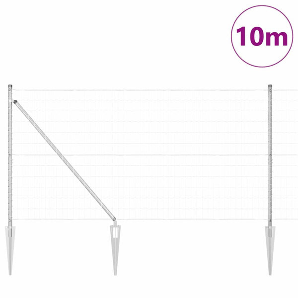 Ulkoilma-Euroaita piikkien kanssa 10 x 1,2 m Galvanoitu teräs