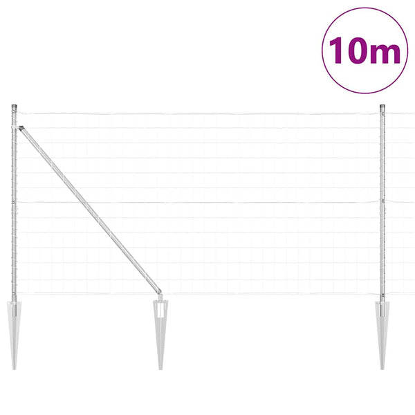 Ulkoilma-Euroaita piikkien kanssa 10 x 1,4 m Galvanoitu teräs