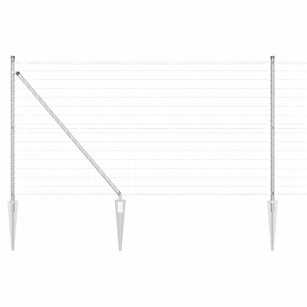Ulkoilma-Euroaita piikkien kanssa 25 x 1 m Galvanoitu teräs