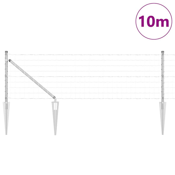 Ulkoilma-Euroaita piikkien kanssa 10 x 0,6 m Galvanoitu teräs