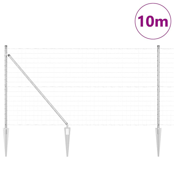 Ulkoilma-Euroaita piikkien kanssa 10 x 1,2 m Galvanoitu teräs