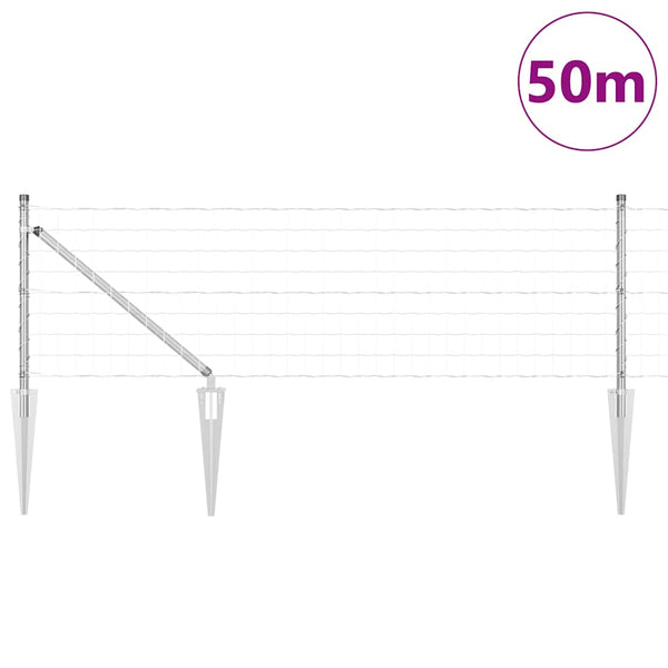 Ulkoilma-Euroaita piikkien kanssa 50 x 0,6 m Galvanoitu teräs