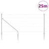 Langoitettu este piikeillä 25 x 1 m Galvanoitu teräs Hopea