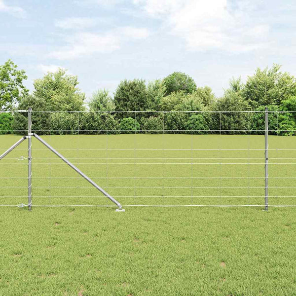Langoitettu este piikeillä 25 x 1 m Galvanoitu teräs Hopea