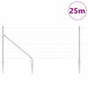 Langoitettu este piikeillä 25 x 1 m Galvanoitu teräs Hopea