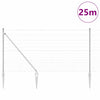Langoitettu este piikeillä 25 x 1,2 m Galvanoitu teräs Hopea