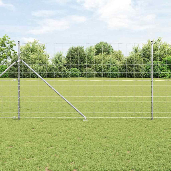 Langoitettu este piikeillä 25 x 1,4 m Galvanoitu teräs Hopea